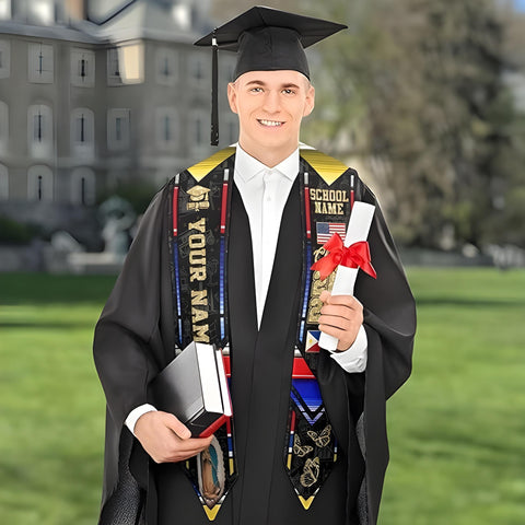 Customized Filipinos Graduation Sash, Filipinos American Flag Graduation Stole 2025, Philippines Graduation Sash 2025