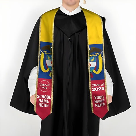 Colombians Graduation Sash 2025, Custom Colombians American Flag Graduation Stole, Colombia Graduation Stole 2025