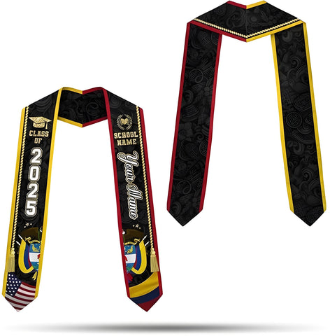 Colombians Graduation Sash 2025, Custom Colombians American Flag Graduation Stole, Colombia Graduation Stole 2025 Gift