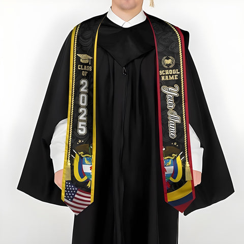 Colombians Graduation Sash 2025, Custom Colombians American Flag Graduation Stole, Colombia Graduation Stole 2025 Gift