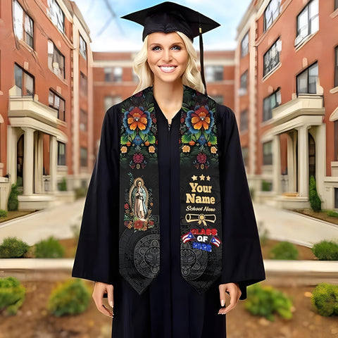 Custom Puerto Rico Graduation Sash, Puerto Rican Graduation Sash 2025, Puerto Rico Graduation Stole Class Of 2025