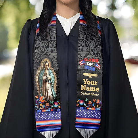 Custom Puerto Rico Graduation Sash 2025, Puerto Rican Graduation Sash, Puerto Rico Graduation Stole Class Of 2025