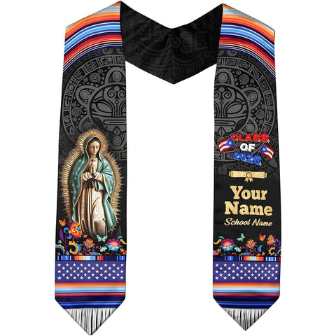 Custom Puerto Rico Graduation Sash 2025, Puerto Rican Graduation Sash, Puerto Rico Graduation Stole Class Of 2025