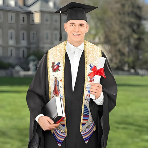 Custom Puerto Rico Graduation Sash 2025, Puerto Rican Graduation Stole, Puerto Rico Graduation Stole Class Of 2025