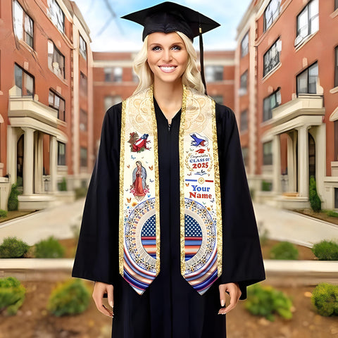 Custom Puerto Rico Graduation Sash 2025, Puerto Rican Graduation Stole, Puerto Rico Graduation Stole Class Of 2025