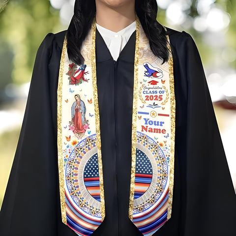 Custom Puerto Rico Graduation Sash 2025, Puerto Rican Graduation Stole, Puerto Rico Graduation Stole Class Of 2025