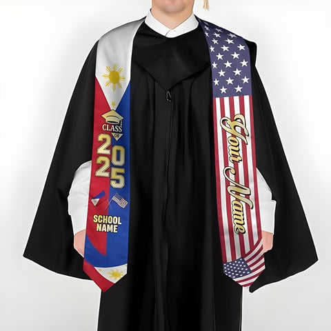 Customize Filipino Graduation Sash, Philippines Graduation Stole, Philippine Graduation Sash 2025