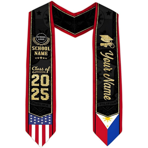 Customize Filipino Graduation Sash, Philippines Graduation Stole 2025, Philippine Graduation Sash 2025