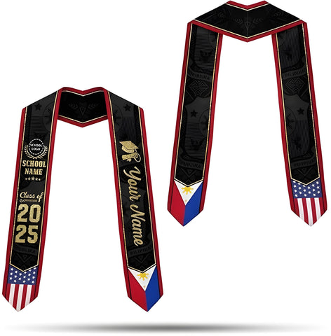 Customize Filipino Graduation Sash, Philippines Graduation Stole 2025, Philippine Graduation Sash 2025