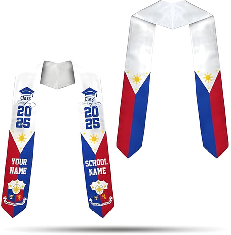 Customize Filipino Graduation Sash 2025, Philippines Graduation Stole 2025, Philippine Graduation Sash