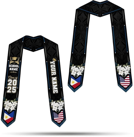 Customize Filipino Graduation Sash 2025, Philippines Graduation Stole 2025, Philippine Graduation Stole