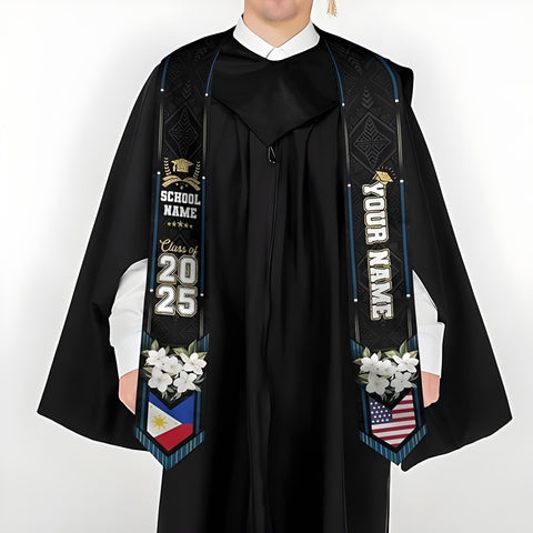 Customize Filipino Graduation Sash 2025, Philippines Graduation Stole 2025, Philippine Graduation Stole