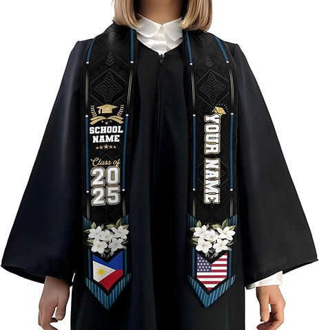 Customize Filipino Graduation Sash 2025, Philippines Graduation Stole 2025, Philippine Graduation Stole