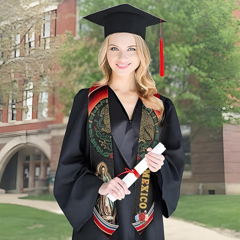 Mexican Graduation Sash 2025, Mexico Graduation Stole Class Of 2025, Graduation 2025 Stole Mexican American