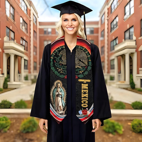 Mexican Graduation Sash 2025, Mexico Graduation Stole Class Of 2025, Graduation 2025 Stole Mexican American