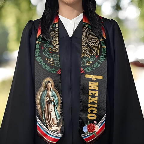 Mexican Graduation Sash 2025, Mexico Graduation Stole Class Of 2025, Graduation 2025 Stole Mexican American