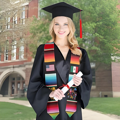 Mexican Graduation Sash 2025 Gift, Mexico Graduation Stole Class Of 2025, Graduation 2025 Stole Mexican American