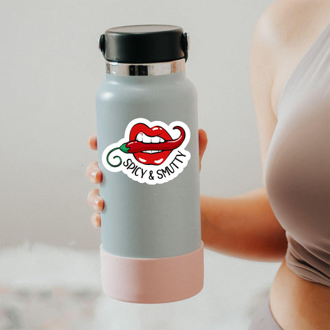 Spicy  & Smutty red lips sticker, Waterproof Vinyl Sticker for Book Laptop Water Bottle Phone Case