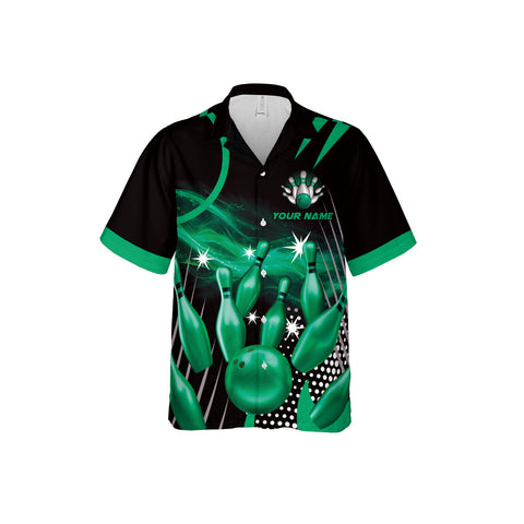 Customize Name Team Name Bowling Hawaiian 3D Shirts for Men and Women, Bowling Hawaii Shirts for Bowling Team, Bowling fan Gift