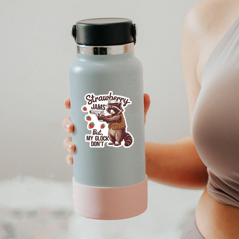 Strawberry Jams But My Gl**k Don't Sticker, 3 inches Waterproof Vinyl Sticker for Book Laptop Water Bottle Phone Case
