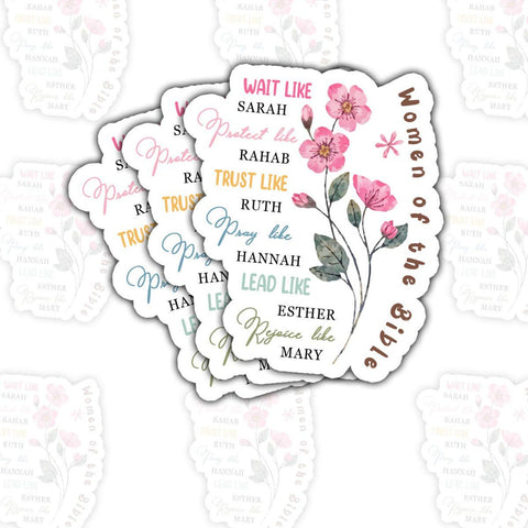 Wait Like Sarah Perfect Like Rahab Trust Like Ruth sticker, 3 inches Waterproof Vinyl Sticker for Book Laptop Water Bottle Phone Case