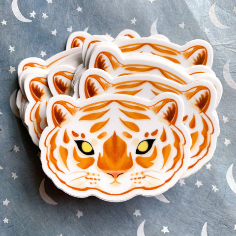 Tiger Vinyl Sticker | Bold Design for Laptops, Water Bottles