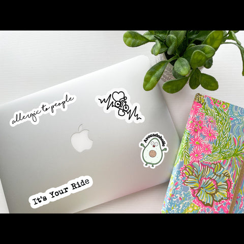 I can't I have pickleball sticker, laptop sticker, water bottle sticker, pickleball gifts, funny stickers, sarcastic sticker, snarky sticker