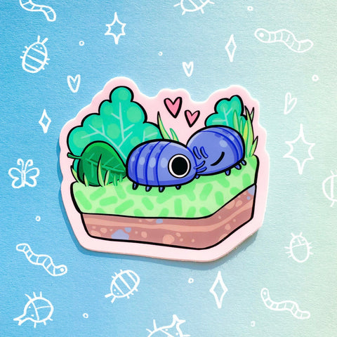 Isopod Love Sticker | Cute Bug Nature Design for Laptop, Water Bottle