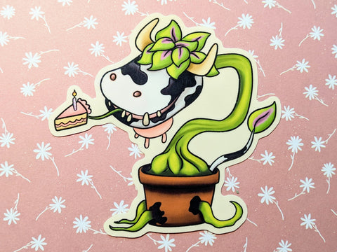 Cowplant Fan Art Sticker OR Magnet | Die Cut | Waterproof Vinyl