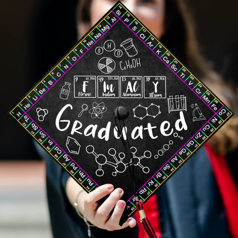 Personalized Chemistry Teacher Graduation Cap Topper, Custom Cap Decoration For Graduation, Class of 2024