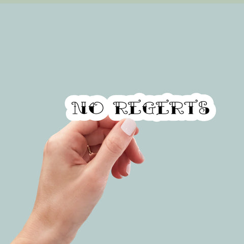 No Regerts sticker, laptop stickers, funny stickers, best friend gift, sarcastic gift, funny gift, no regrets, gift for him, gift for her
