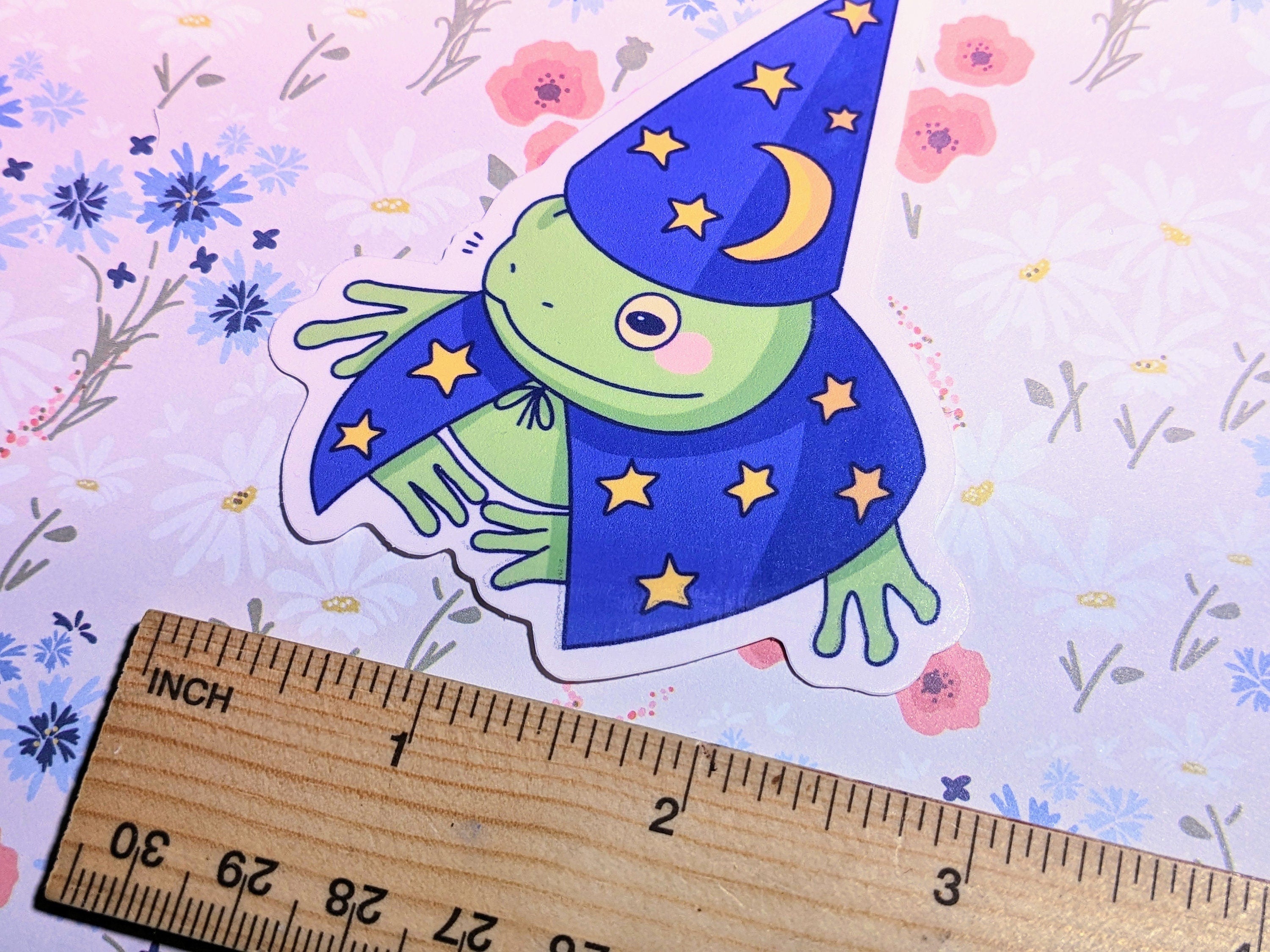 Wizard Froggy Sticker OR Magnet | Die Cut | Waterproof Vinyl