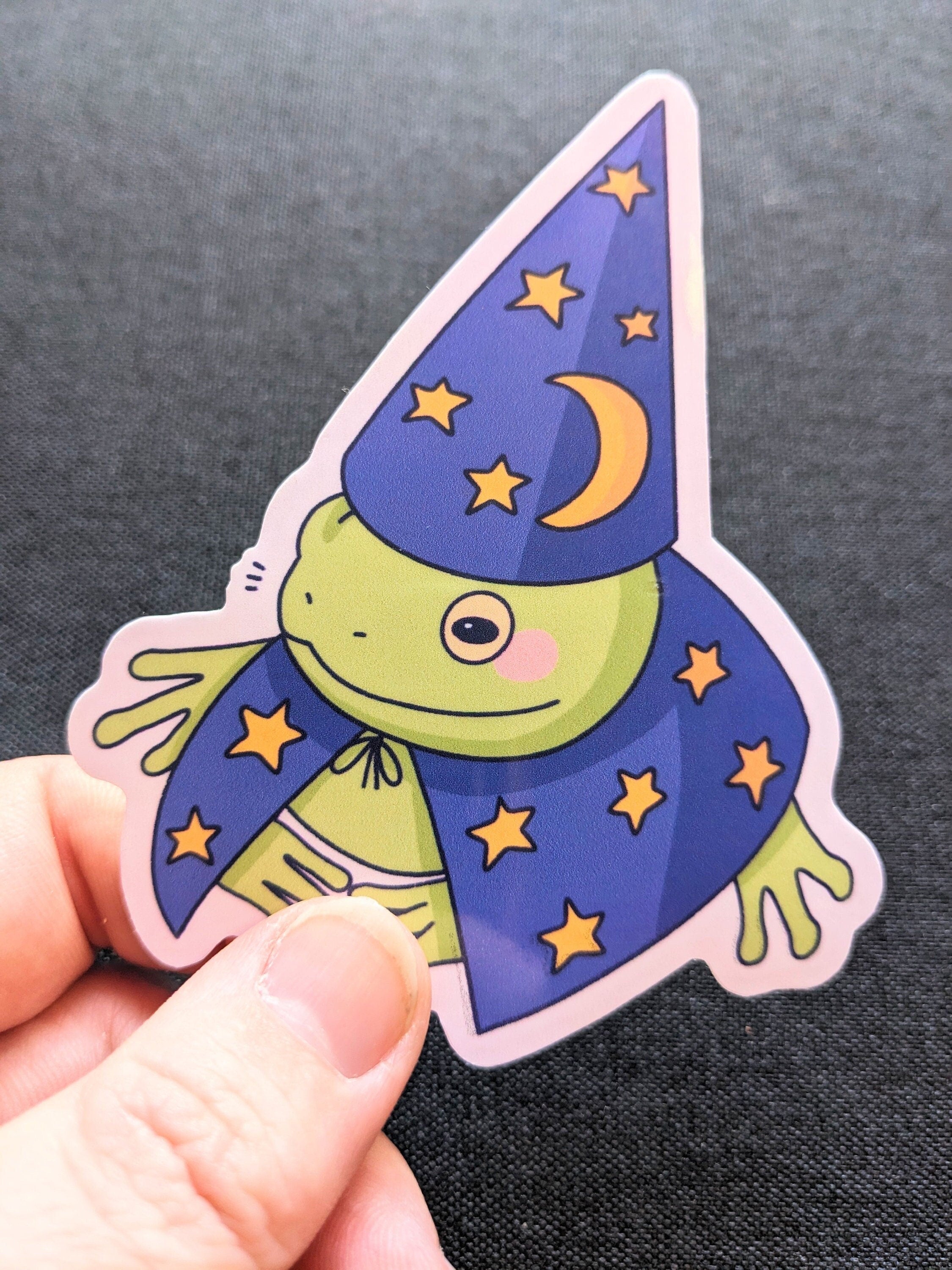 Wizard Froggy Sticker OR Magnet | Die Cut | Waterproof Vinyl