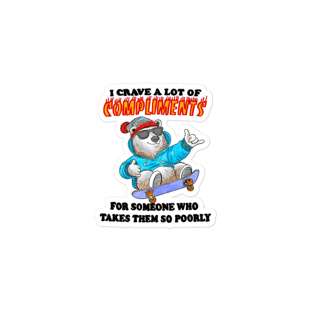 Crave Compliments Bubble-free stickers