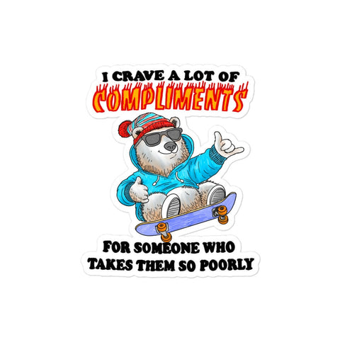 Crave Compliments Bubble-free stickers