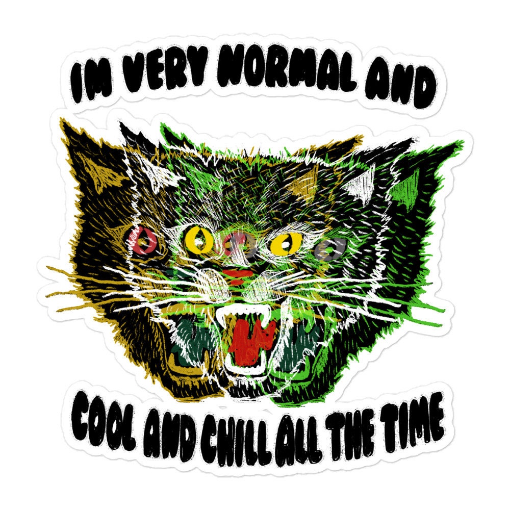 Normal and Chill Bubble-free stickers