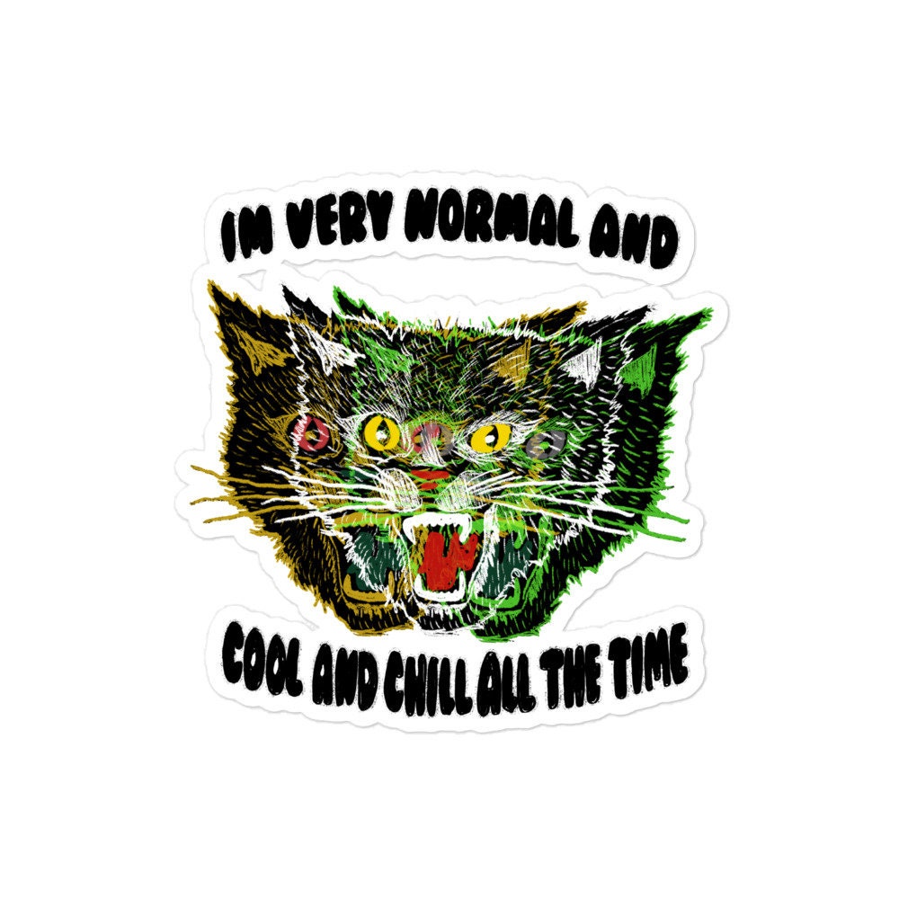Normal and Chill Bubble-free stickers