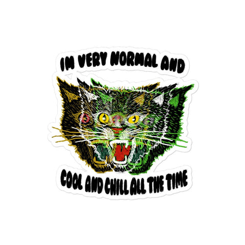 Normal and Chill Bubble-free stickers