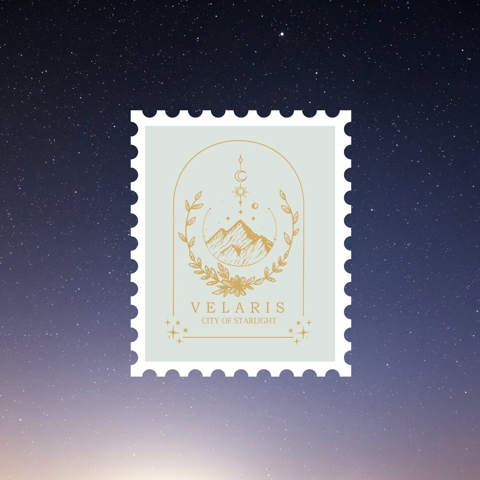 Velaris Stamp Sticker VINYL STICKER City of Starlight ACOTAR Sarah J Maas A Court of Thorns And Roses