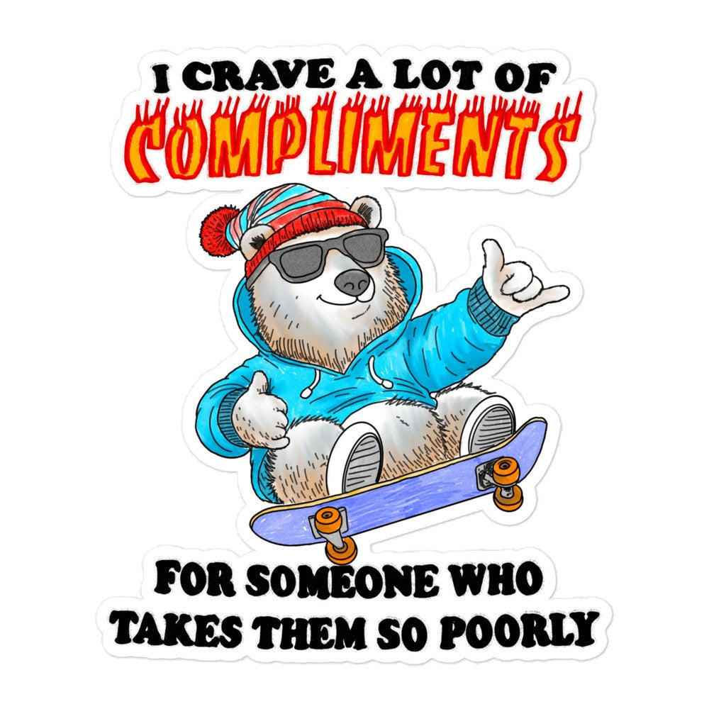 Crave Compliments Bubble-free stickers