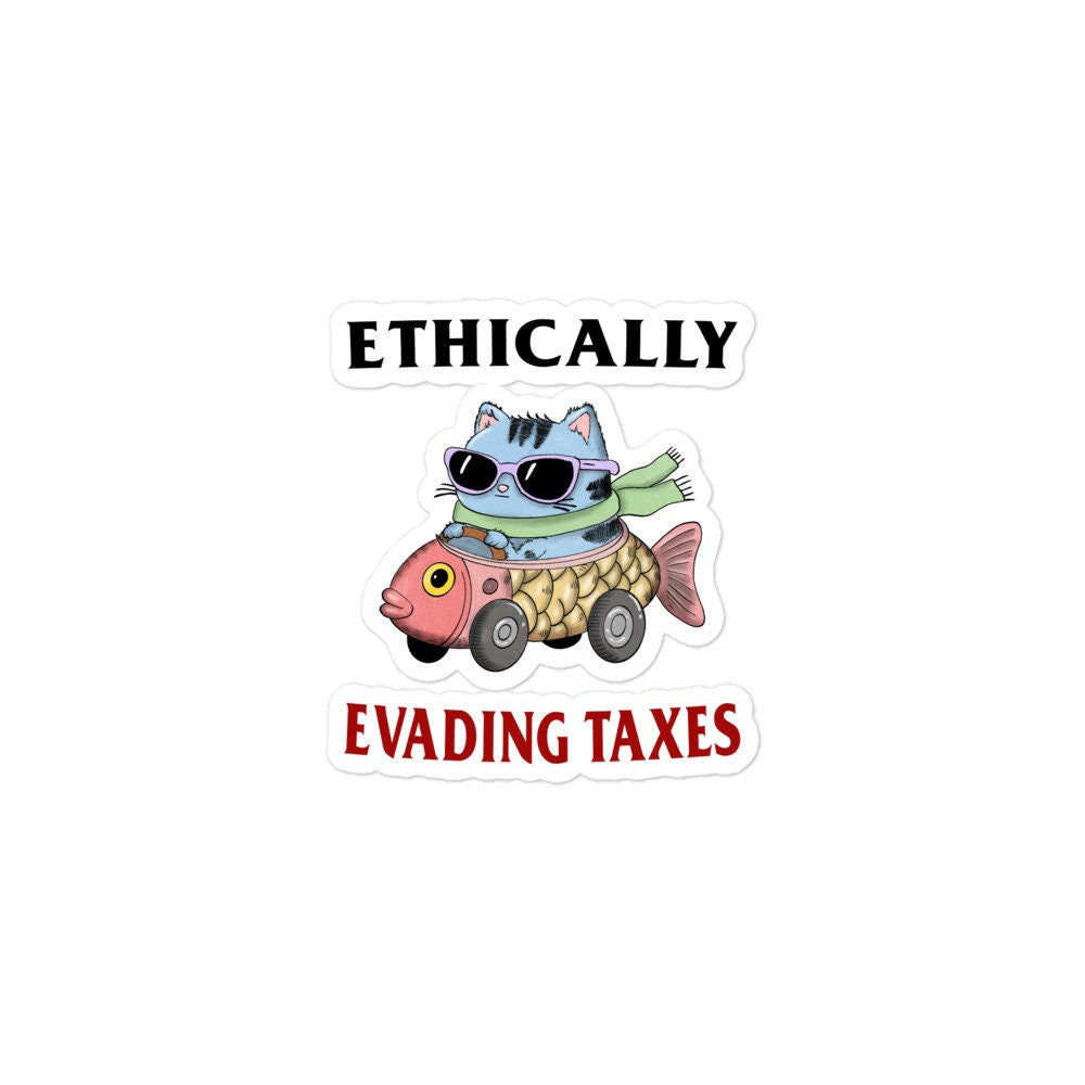 Taxes Bubble-free stickers