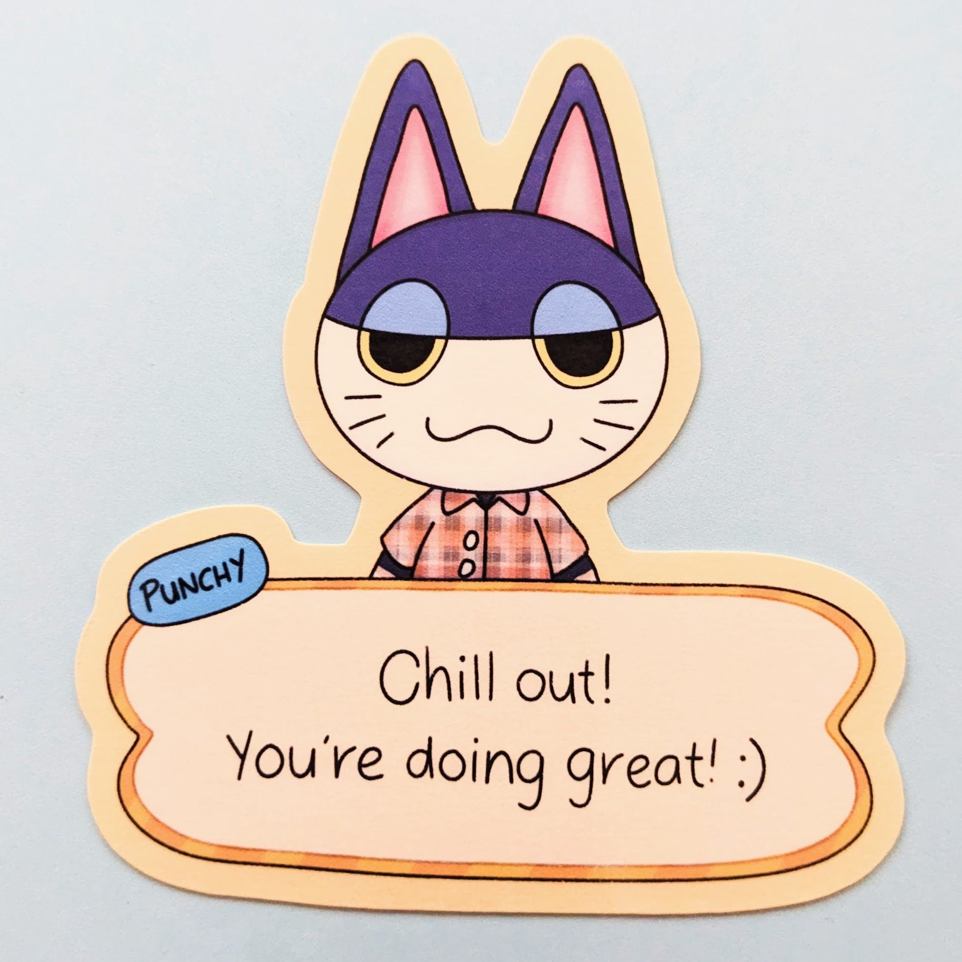 ACNH Punchy Sticker OR Magnet | Die Cut | Waterproof Vinyl