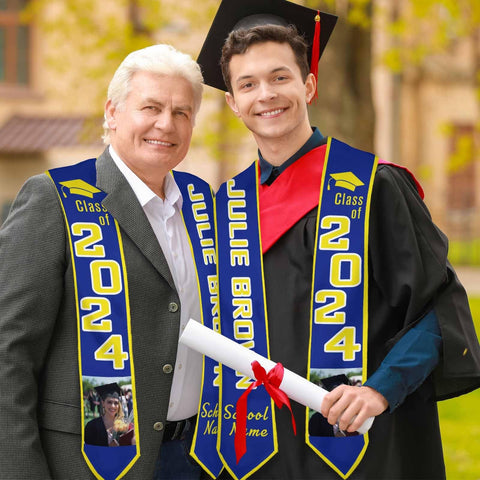 Personalized Congrats 2025 Graduation Stole, Graduation Stole Custom School Name, Your Name, Graduation Sash Gift, Class of 2025 Grad Sash