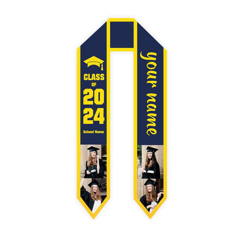 Personalized Congrats 2025 Graduation Stole, Graduation Stole Custom School Name, Your Name, Graduation Sash Gift, Class of 2025 Grad Sash