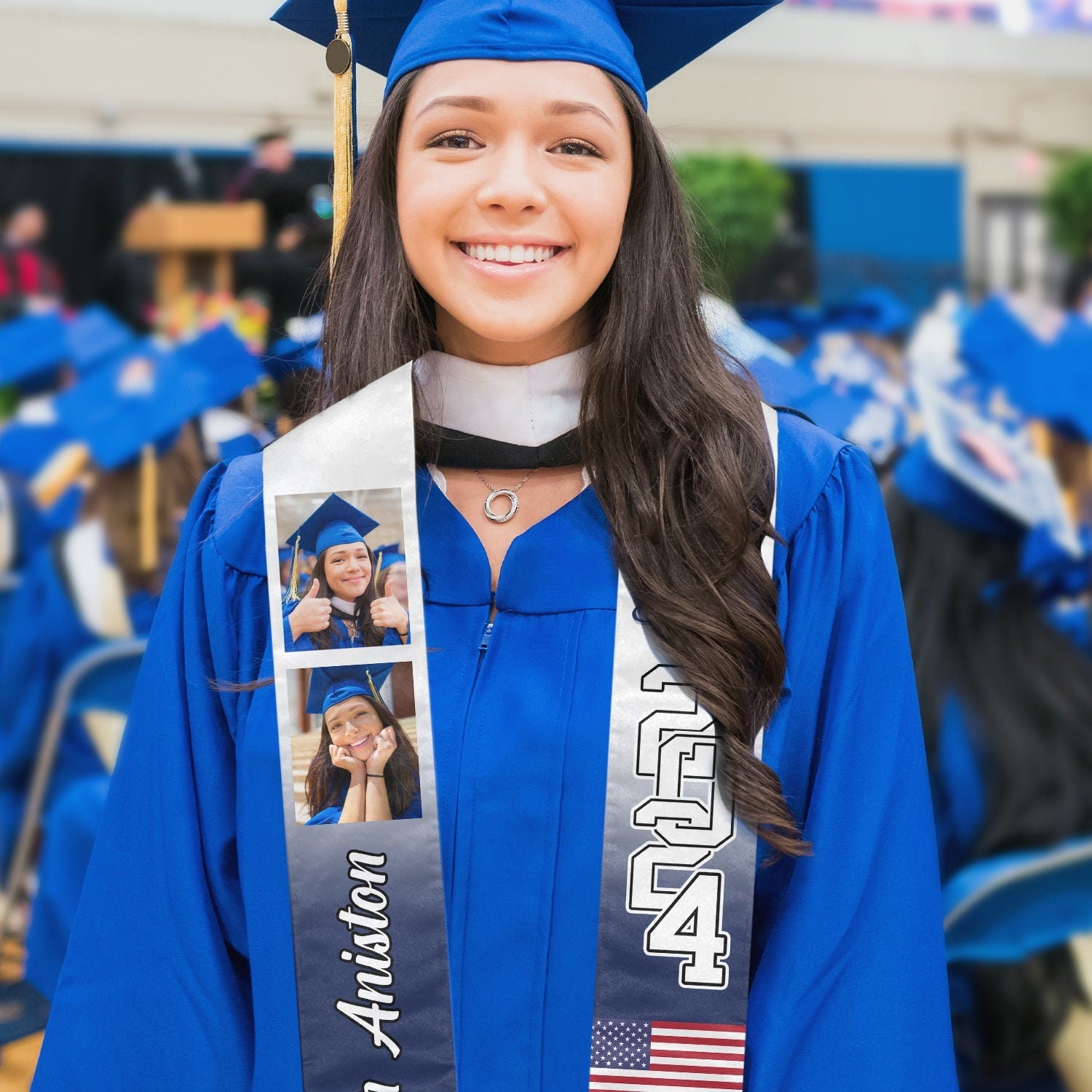 Personalized Congrats 2025 Graduation Stole, Graduation Stole Custom School Name, Your Name, Graduation Sash Gift, Class of 2025 Grad Sash