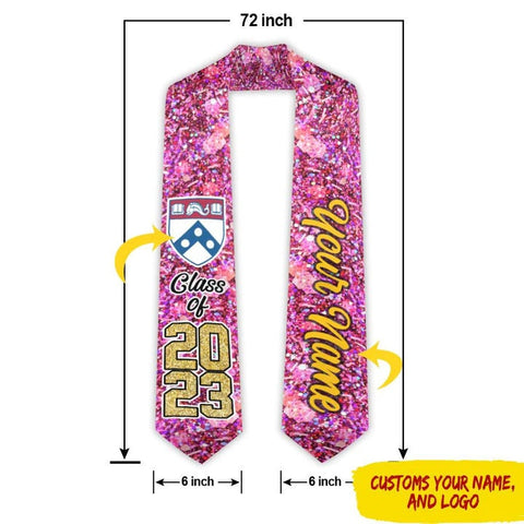 Personalized Congrats 2025 Graduation Stole, Graduation Stole Custom School Name, Your Name, Graduation Sash Gift, Class of 2025 Grad Sash