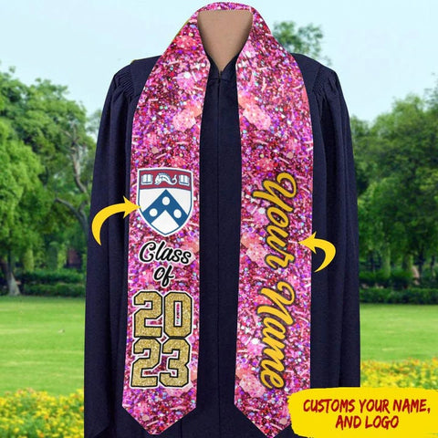 Personalized Congrats 2025 Graduation Stole, Graduation Stole Custom School Name, Your Name, Graduation Sash Gift, Class of 2025 Grad Sash