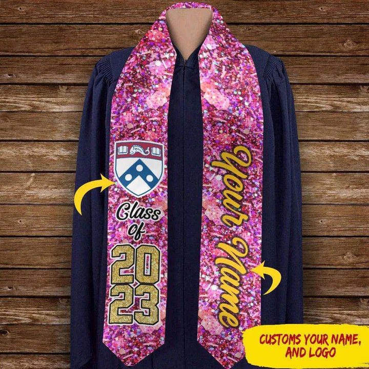 Personalized Congrats 2025 Graduation Stole, Graduation Stole Custom School Name, Your Name, Graduation Sash Gift, Class of 2025 Grad Sash