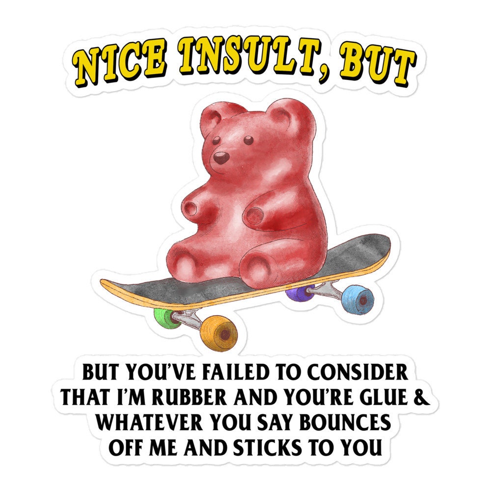 Nice Insult Bubble-free stickers