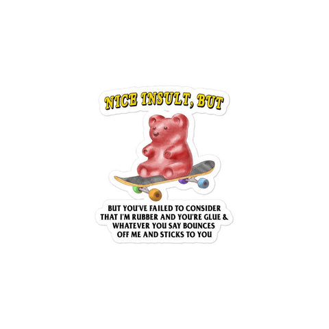Nice Insult Bubble-free stickers